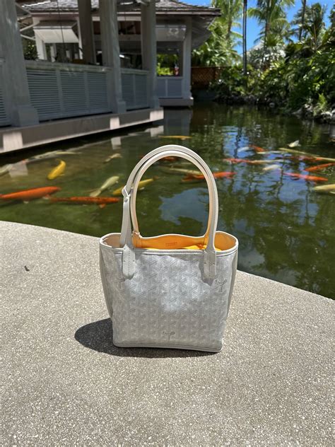 goyard anjou white pb|goyard anjou mini totes.